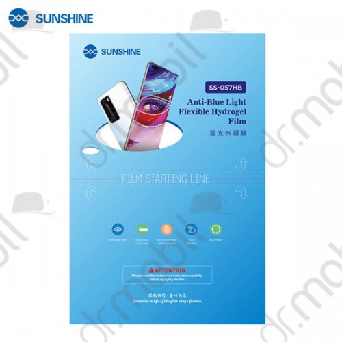 Hydrogel TPH képernyővédő fólia - Anti-Blue Light, öngyógyító Sunshine SS-057HB, hidrogel, kékfény szűrős mobiltelefon, okosóra